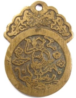 Charm
              depicting Kuixing the God of Examinations and the Star of
              Literature