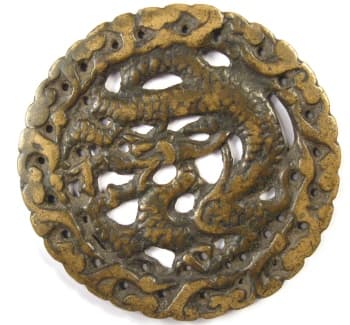Chinese open
              work charm with one dragon