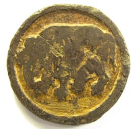 Ancient Chinese chess (xiangqi) piece with image of
elephant Ancient
Chinese chess (xiangqi) piece with image of elephant