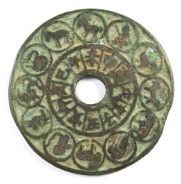 Ancient
                Chinese charm with 12 Animals of the Chinese Zodiac